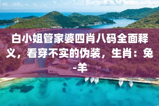 白小姐管家婆四肖八码全面释义，看穿不实的伪装，生肖：兔-羊