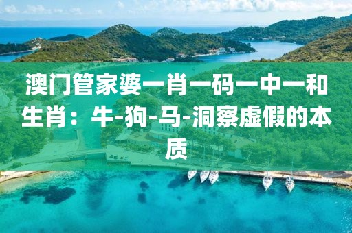 澳门管家婆一肖一码一中一和生肖：牛-狗-马-洞察虚假的本质