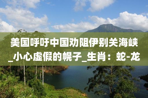 美国呼吁中国劝阻伊别关海峡_小心虚假的幌子_生肖：蛇-龙